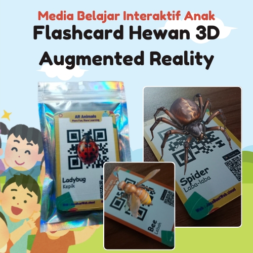 Flashcard Hewan 3D Augmented Reality Media Belajar Interaktif Anak