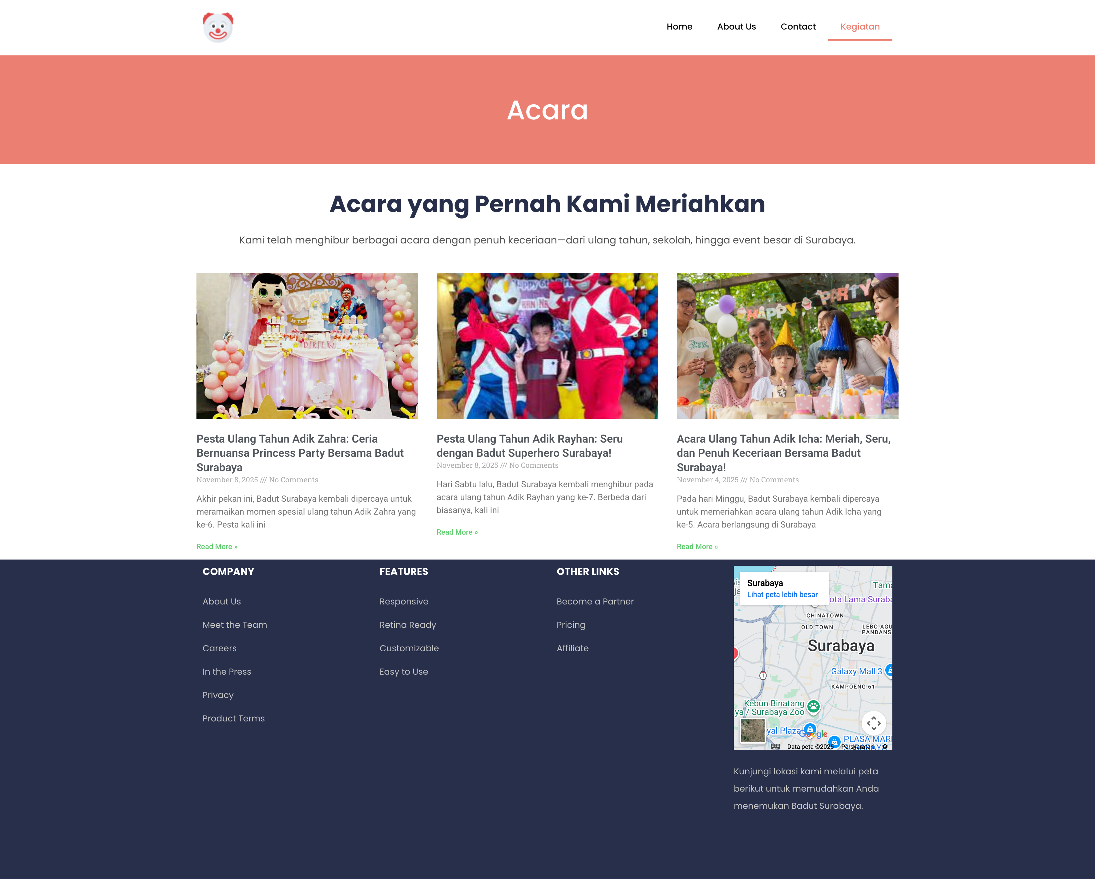 Kegiatan - Jasa Buat Web Surabaya