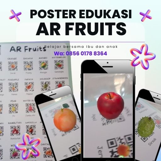 Poster Edukasi AR Fruits More Fun More Learning